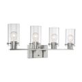 Product Image of Sommerset 4 Light Vanity Fixture Brushed Nickel Finish w/ Clear Glass