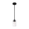 Product Image of Sommerset 1 Light Mini Pendant Fixture Matte Black Finish w/ Clear Glass