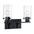 Product Image of Sommerset 2 Light Vanity Fixture Matte Black Finish w/ Clear Glass