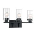 Product Image of Sommerset 3 Light Vanity Fixture Matte Black Finish w/ Clear Glass
