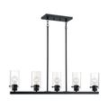 Product Image of Sommerset 5 Light Island Pendant Fixture Matte Black Finish w/ Clear Glass