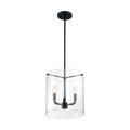 Product Image of Sommerset 3 Light Pendant Fixture Matte Black Finish w/ Clear Glass