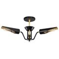 Product Image of Marc 3 Light Dinette Matte Black Finish Gold Accents