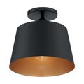 Product Image of Motif 1 Light 10" Semi-Flush Black w/ Gold Accent