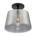 Product Image of Motif 1 Light 10" Semi-Flush Black w/ Smoked Glass