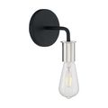 Product Image of Ryder 1 Light Wall Sconce Fixture Black Finish w/ Polished Nickel Sockets