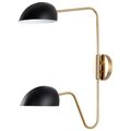 Product Image of Trilby 2 Light Wall Sconce Matte Black w/ Burnished Brass