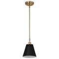 Product Image of Dover 1 Light Small Pendant Black w/ Vintage Brass