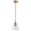 Product Image of Dover 1 Light Small Pendant Vintage Brass w/ Clear Glass