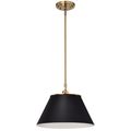 Product Image of Dover 1 Light Medium Pendant Black w/ Vintage Brass