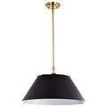 Product Image of Dover 3 Light Large Pendant Black w/ Vintage Brass