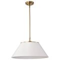 Product Image of Dover 3 Light Large Pendant White w/ Vintage Brass