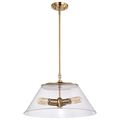 Product Image of Dover 3 Light Large Pendant Vintage Brass w/ Clear Glass