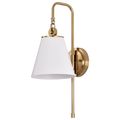 Product Image of Dover 1 Light Wall Sconce White w/ Vintage Brass