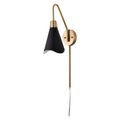 Product Image of Tango 1 Light Wall Sconce Matte Black w/ Burnished Brass