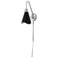Product Image of Tango 1 Light Wall Sconce Matte Black w/ Polished Nickel