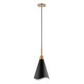 Product Image of Tango 1 Light Small Pendant Matte Black w/ Burnished Brass