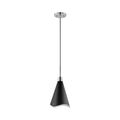 Product Image of Tango 1 Light Small Pendant Matte Black w/ Polished Nickel