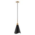 Product Image of Tango 1 Light Large Pendant Matte Black w/ Burnished Brass
