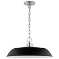 Product Image of Colony 1 Light Medium Pendant Matte Black w/ Polished Nickel