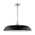 Product Image of Colony 1 Light Large Pendant Matte Black w/ Polished Nickel
