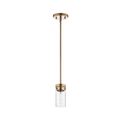 Product Image of Intersection 1 Light Mini Pendant Burnished Brass w/ Clear Glass