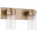 Product Image of Intersection 2 Light Vanity Burnished Brass w/ Clear Glass
