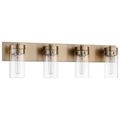 Product Image of Intersection 4 Light Vanity Burnished Brass w/ Clear Glass
