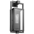 Product Image of Exhibit 1 Light Small Wall Lantern Matte Black Finish w/ Clear Beveled Glass