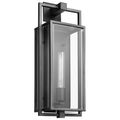 Product Image of Exhibit 1 Light Large Wall Lantern Matte Black Finish w/ Clear Beveled Glass