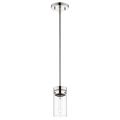 Product Image of Intersection 1 Light Mini Pendant Polished Nickel w/ Clear Glass