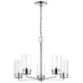 Product Image of Intersection 5 Light Chandelier Polished Nickel w/ Clear Glass
