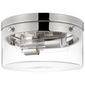 Product Image of Intersection Medium Flush Mount Fixture Polished Nickel w/ Clear Glass