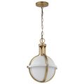 Product Image of Lincoln 1 Light Medium Pendant Medium Base 60 Watt Matte White Finish White Opal Glass