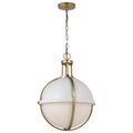 Product Image of Lincoln 1 Light Large Pendant Medium Base 60 Watt Matte White Finish White Opal Glass