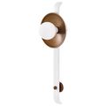 Product Image of Colby 1 Light Wall Sconce White and Natural Brass Finish