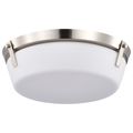 Product Image of Rowen 3 Light Flush Mount Brushed Nickel Finish Etched White Glass
