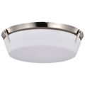 Product Image of Rowen 4 Light Flush Mount Brushed Nickel Finish Etched White Glass