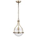 Product Image of Amado 1 Light Pendant 10 Inches Vintage Brass Finish Clear Glass