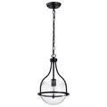 Product Image of Amado 1 Light Pendant 10 Inches Matte Black Finish Clear Glass
