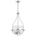 Product Image of Amado 3 Light Pendant 14 Inches Polished Nickel Finish Clear Glass