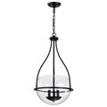 Product Image of Amado 3 Light Pendant 14 Inches Matte Black Finish Clear Glass