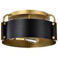 Product Image of Altos 3 Light Semi Flush 14 Inches Matte Black and Natural Brass Finish