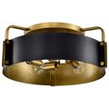 Product Image of Altos 4 Light Semi Flush Matte Black and Natural Brass Finish