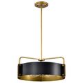 Product Image of Altos 4 Light Medium Pendant Matte Black and Natural Brass Finish