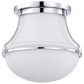 Product Image of Valdora 1 Light Flush Mount 10 Inches Polished Nickel White Opal Glass