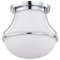 Product Image of Valdora 1 Light Flush Mount 14 Inches Polished Nickel White Opal Glass