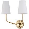 Product Image of Cordello 2 Light Sconce Vintage Brass Finish Etched White Opal Glass