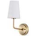 Product Image of Cordello 1 Light Sconce Vintage Brass Finish Etched White Opal Glass