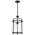 Product Image of Yorktown 1 Light Pendant Matte Black Finish Clear Glass